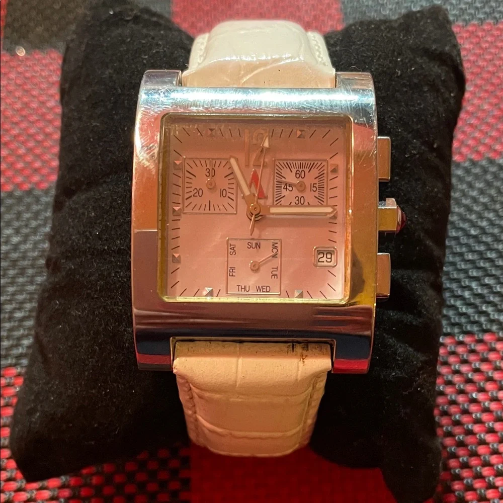 Ashford SC3230 Silver Watch with White Strap - 28mm